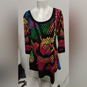 EVA VARRO SAVANNAH TIPPED TUNIC    BRIGHT LIGHT